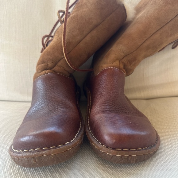 Børn Handcrafted Shearling-Lined Leather Boots — Women’s Size 8 - Picture 7 of 11